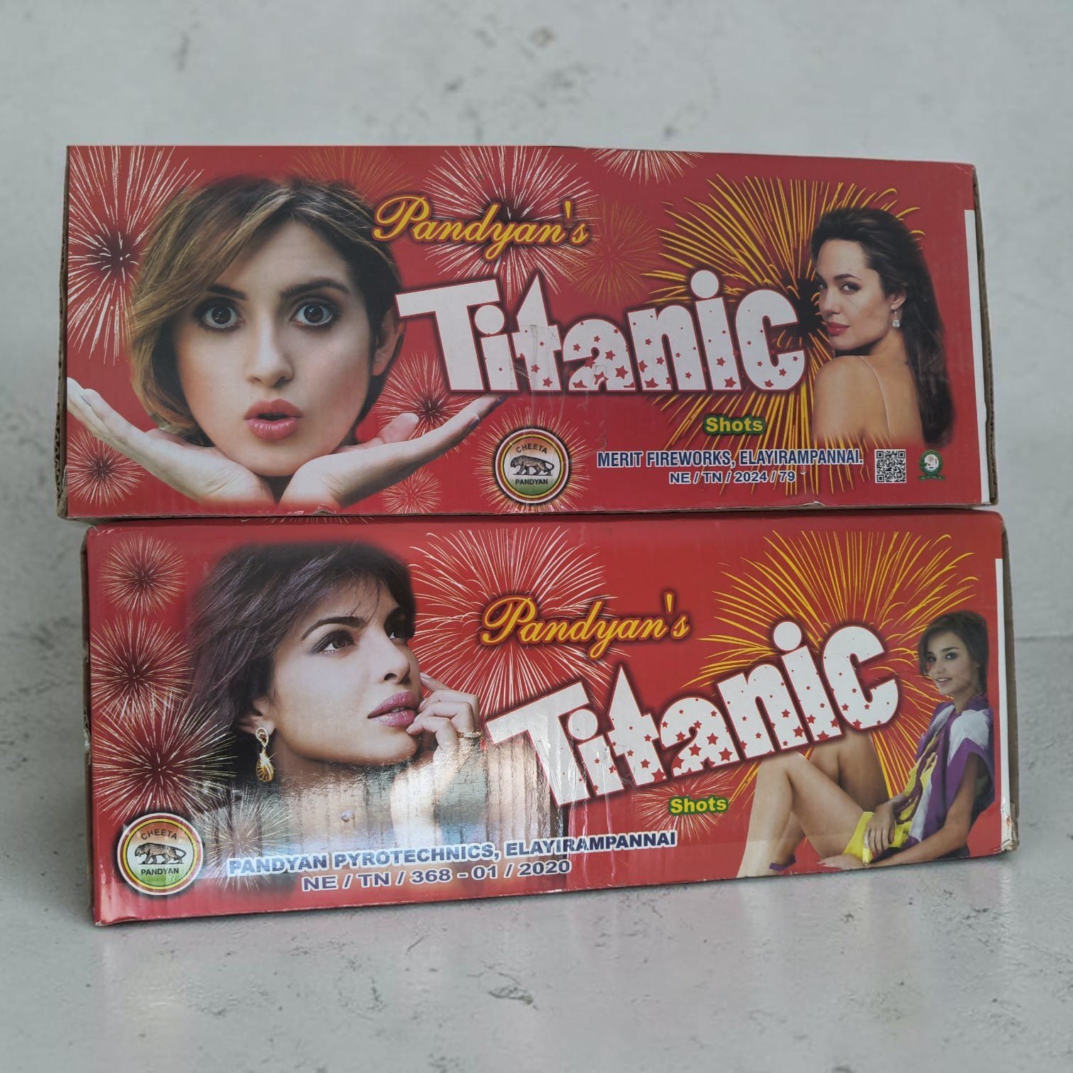 2026/09/1000336916.jpg 60 Shot Multicolour shots with Crackling (Titanic) - Image 1